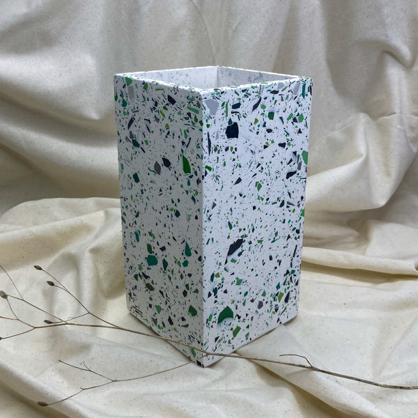 Terrazzo Vase in Greens & Grey